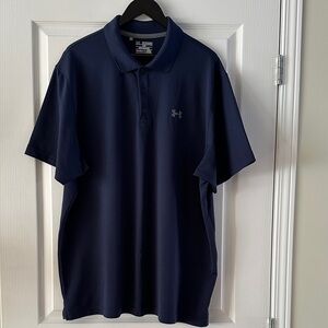 Under Armour Navy HeatGear Loose Fit Polo Shirt – Size 2XL